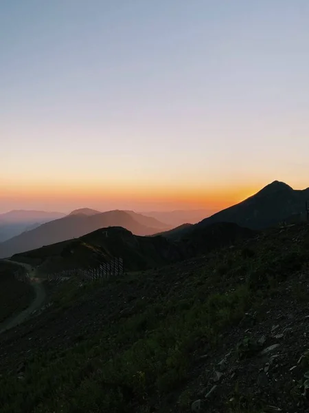 Colorido Atardecer Las Montañas — Foto de Stock