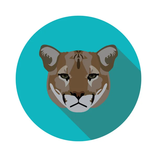 Icône plate Puma — Image vectorielle