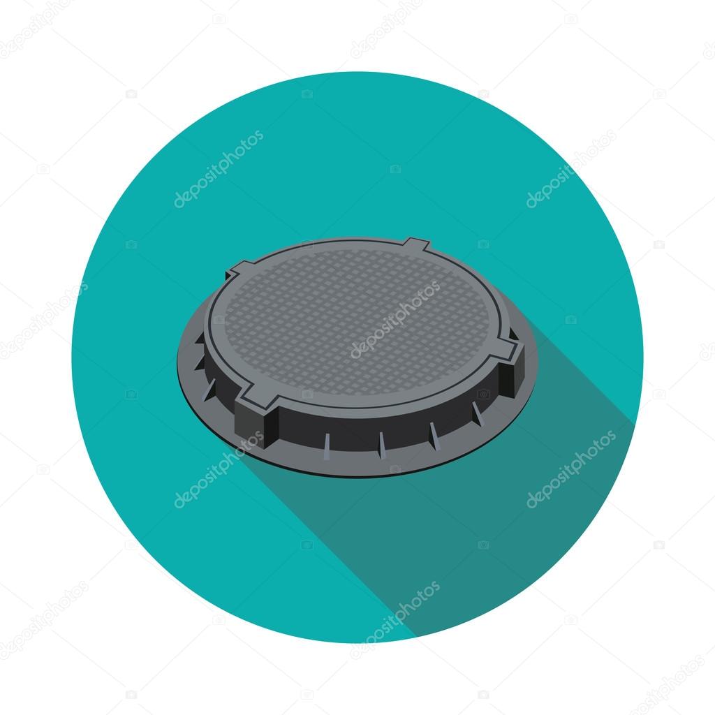 flat icon a manhole