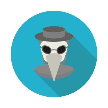 Plague Doktor düz çizgi stili