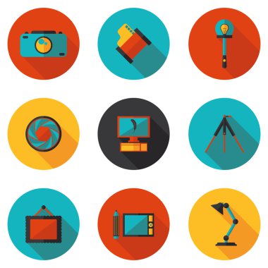 düz simgeler fotoğraf