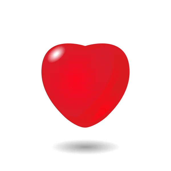 Об'ємні червоне серце — стоковий вектор