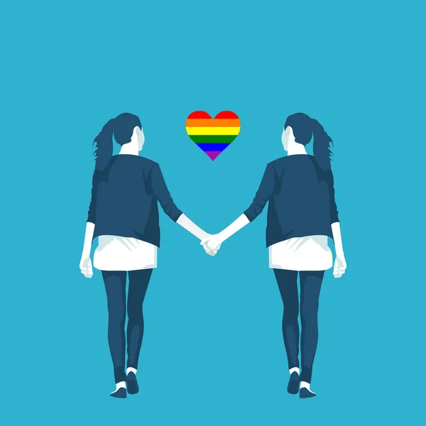 LGBT comunidad lesbiana — Vector de stock