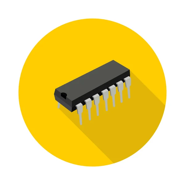 Mikročip ploché ikony — Stockový vektor