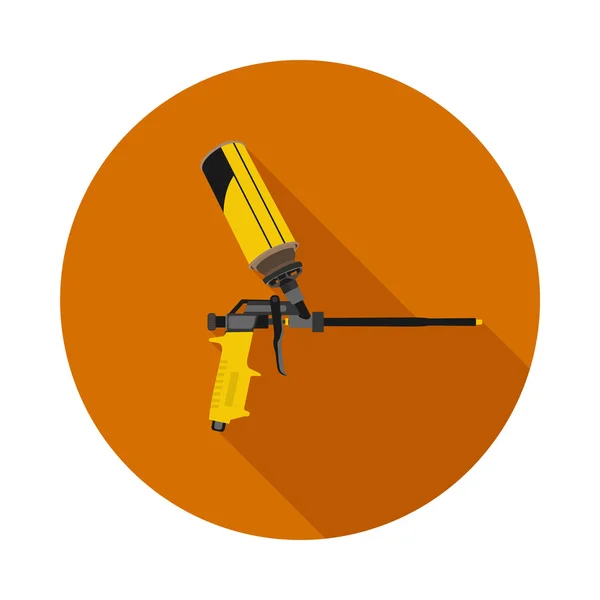 Pistola de icono plano para espuma — Vector de stock