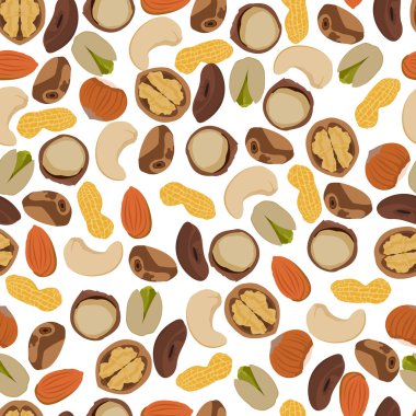 seamless pattern nuts clipart