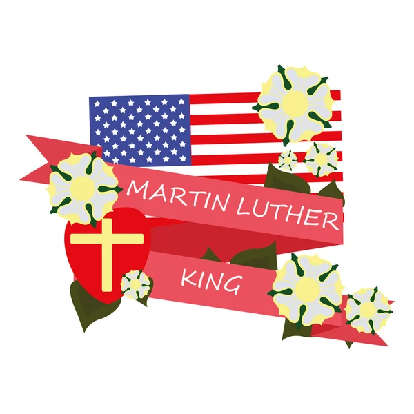 Día de la cinta de saludo Martin Luther king, Jr — Vector de stock