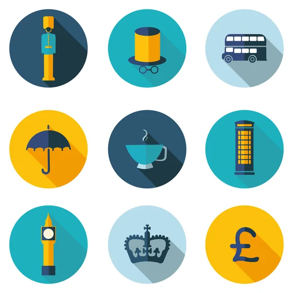 UK,icons in vector format — Stock Vector