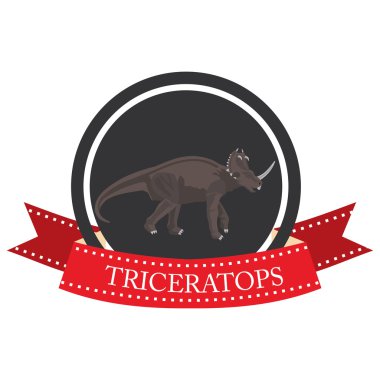 düz simgesi dinozor Triceratops