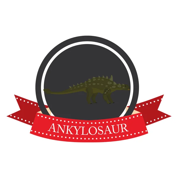 フラット アイコン恐竜 ankylosaur — ストックベクタ