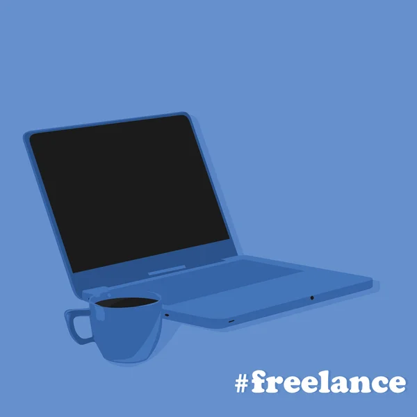 Beste vlakke freelance — Stockvector