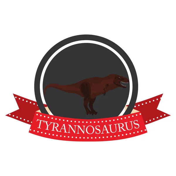 Dinosauro icona piatta Tyrannosaurus — Vettoriale Stock