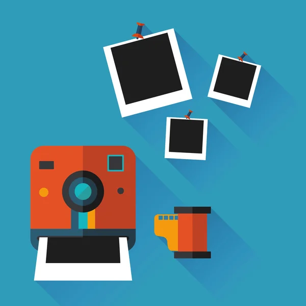 Illustration of an instant photo — Stock Vector