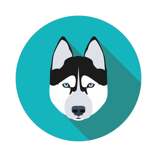 Wohnung Symbole Hund Husky — Stockvektor