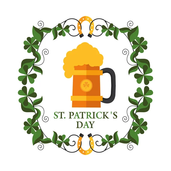 Cumprimentando quadro dia de St Patricks — Vetor de Stock