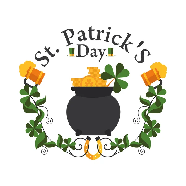 Marco de saludo día de San Patricio — Vector de stock