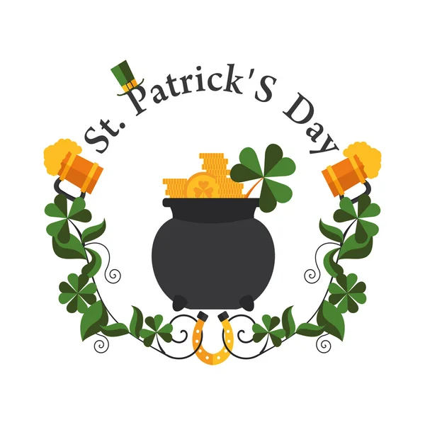 Hälsningen ram St Patricks day — Stock vektor