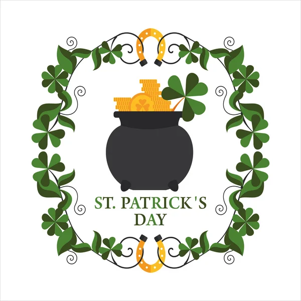 Hälsningen ram St Patricks day — Stock vektor