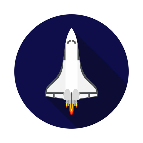 Platte pictogram Spaceshuttle — Stockvector