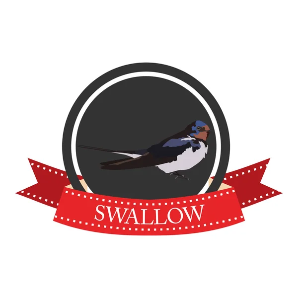 Flat icon swallow — Stock Vector