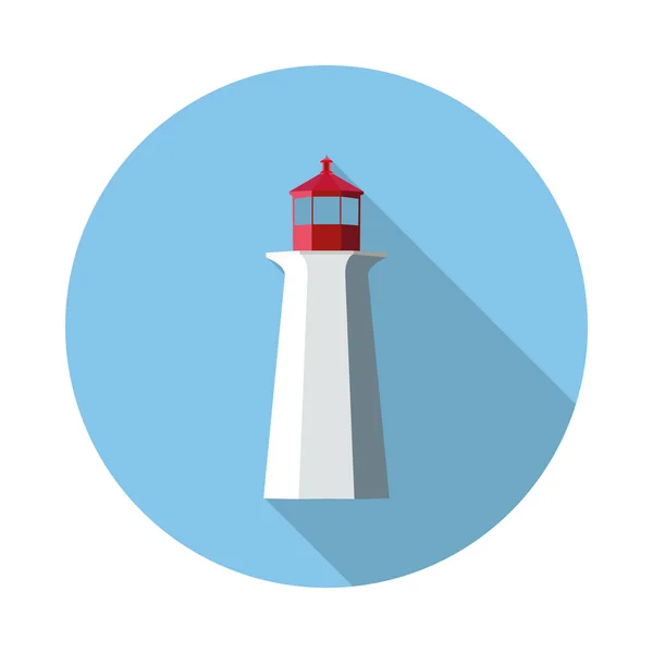 Icono plano faro — Vector de stock