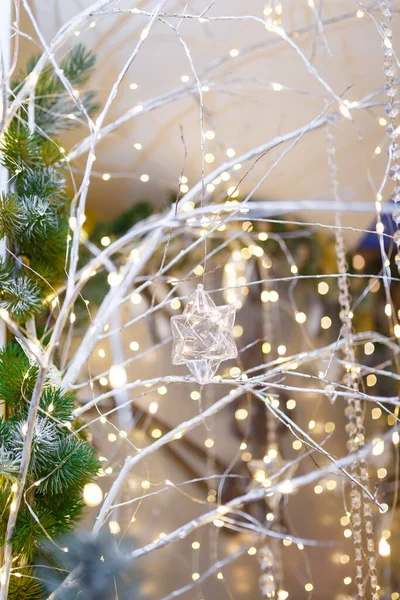크리스마스나 배경의 장난감 화강암으로 — 스톡 사진