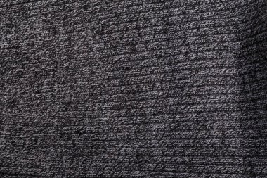 Melanj gri, siyah ve beyaz örgü kumaş dokusu, arkaplan veya arkaplan. 