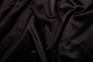Takım elbise ya da ceket astarı, siyah parlak pürüzsüz kumaş dokusu, arkaplan ya da arkaplan.