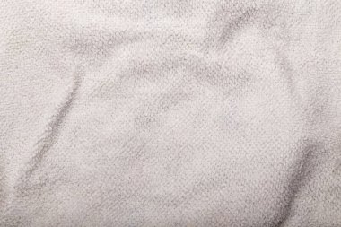 Beyaz yün kumaş dokusu, arka plan ya da fon. Giysiler, iç ya da arka, dikiş, kongre yapımı, tuhafiye. Boşluğu kopyala.