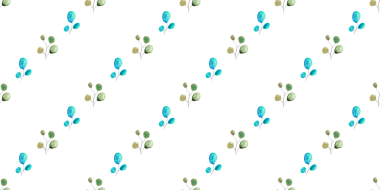 yeşil ve turkuaz okaliptüs suluboya yapraklar beyaz arka planda, el çizimi, pürüzsüz desen