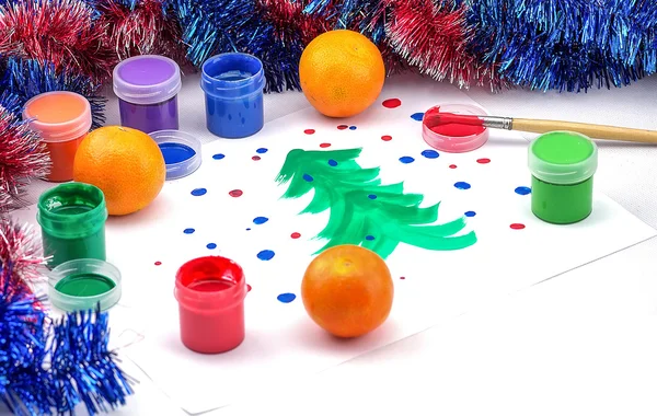 Çocuk Noel resmi beyaz bir arka plan üzerinde