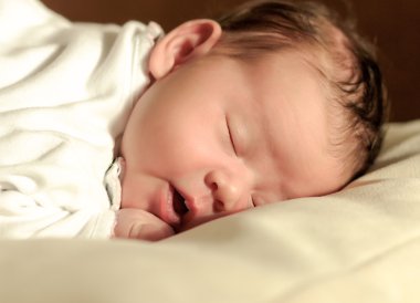 Uyuyan bir bebek yüzü