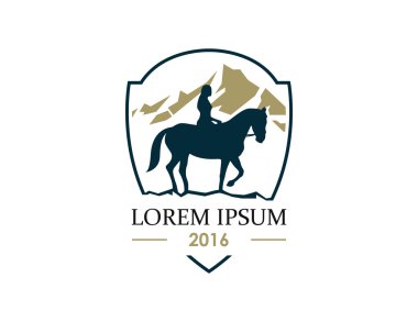 Icon for horse breeders and riding schools and equestrian team clipart