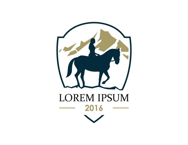 Ícone para criadores de cavalos e escolas de equitação e equipe equestre —  Vetores de Stock