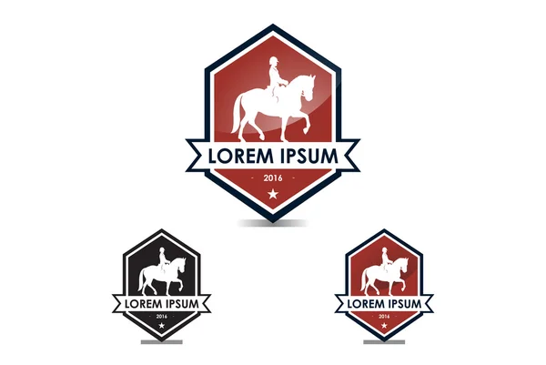 Icono para criadores de caballos y escuelas de equitación y equipo ecuestre — Archivo Imágenes Vectoriales