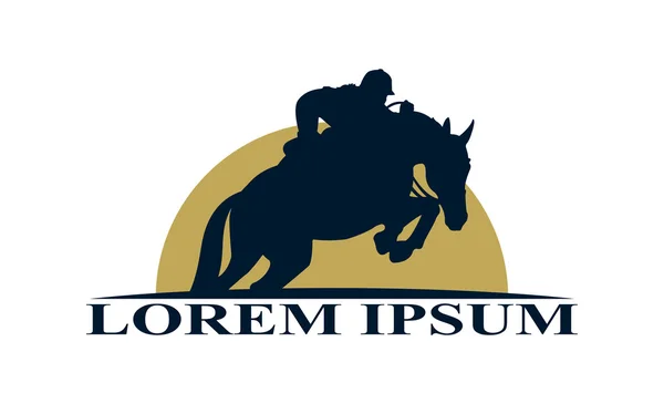 Ícone para criadores de cavalos e escolas de equitação e equipe equestre — Vetor de Stock