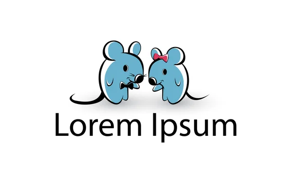 Sevimli erkek ve dişi fareler