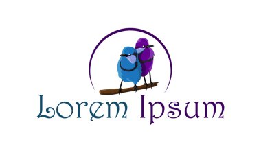 İki küçük bülbül oturma yan yana