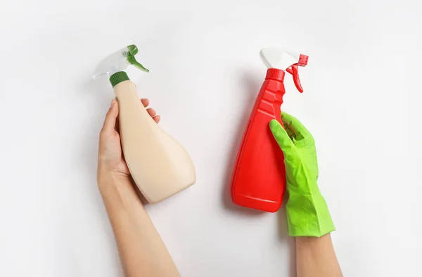 Detergente Limpieza Ecológico Químico Concepto Elección —  Fotos de Stock