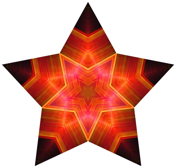 Пятиугольная красная звезда — стоковое фото