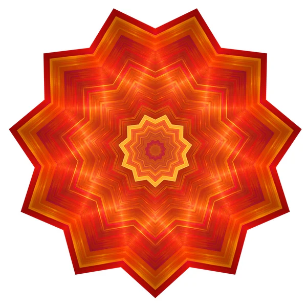 多角形の抽象の赤い花 — ストック写真