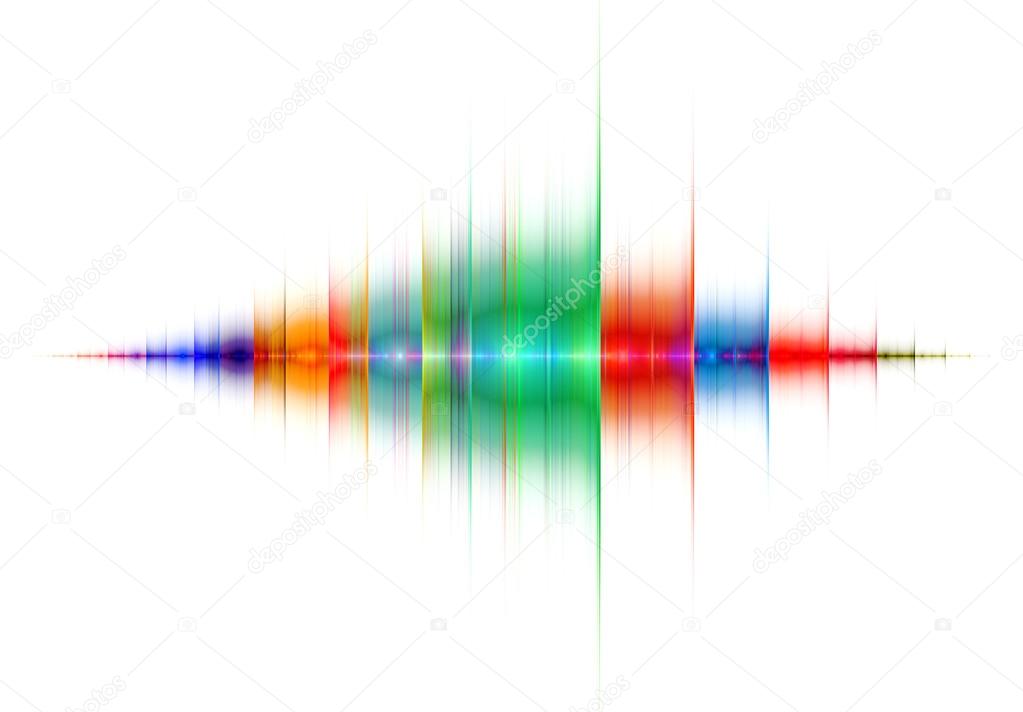 Multicolored sound wave