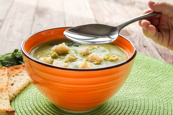 Pea soup mashed — Stock Photo, Image