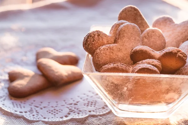 Cam vazo içinde Kuru bisküvi