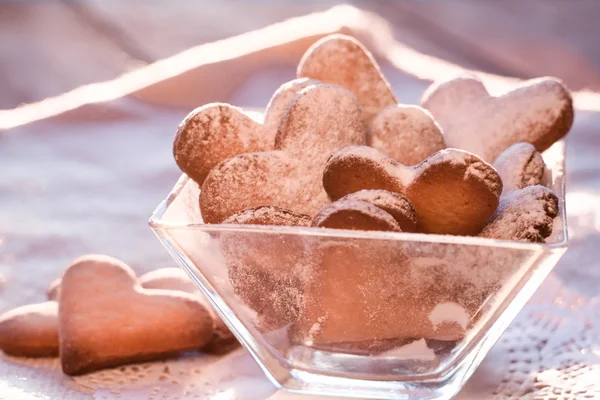 Cam vazo içinde Kuru bisküvi