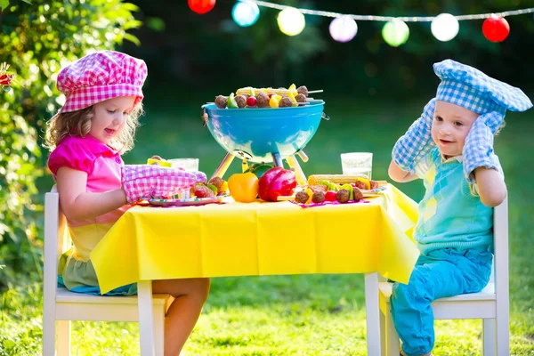 Garden grill party for kids — Stock Photo, Image