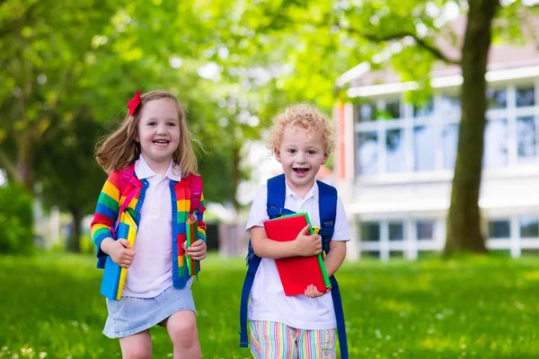 Kids on first school day — Stock Photo, Image