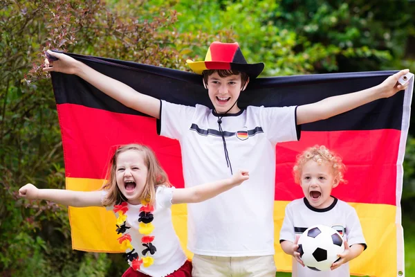 Happy kids, German football supporters