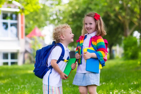 Kids on first school day — Stock Photo, Image