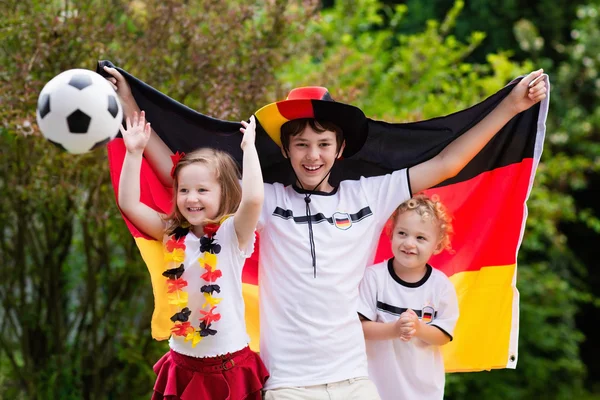 행복 한 아이, 독일 축구 서포터 — 스톡 사진